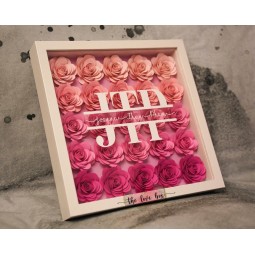 High Quality Custom Wood White Custom Square Shadow Box Frame Wholesale 12x12