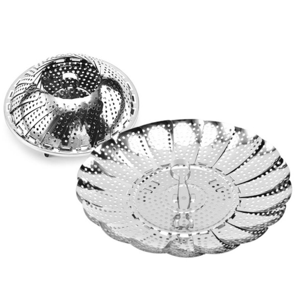 Foldable Cookware Insert Steamer Stainless Steel Vegetable Steamer Basket
