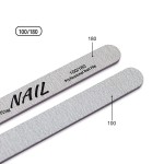 Professional Custom Double-Sided Nail File 80/100 Grit Sandpaper Plastic Straight Moon File Nail File