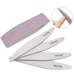 High Quality Sandpaper Nail File Custom Printed Logo Double-Sided 100/180 Grit Nail Supplies