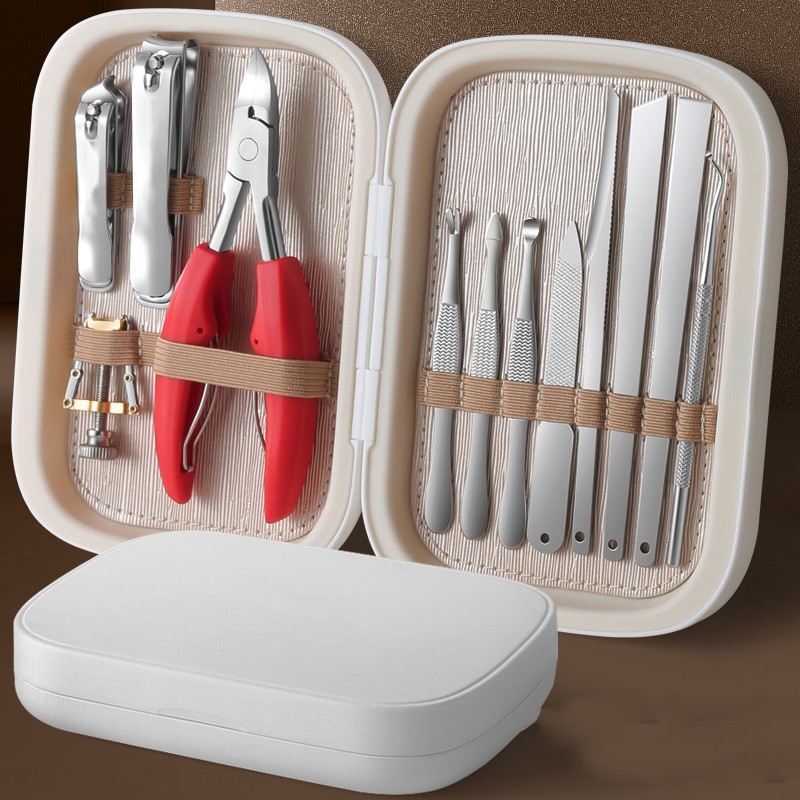 12-in-1 Professional Stainless Steel Nail Clipper Travel Beauty Set Manicure and Pedicure Set Personal Care Tools
