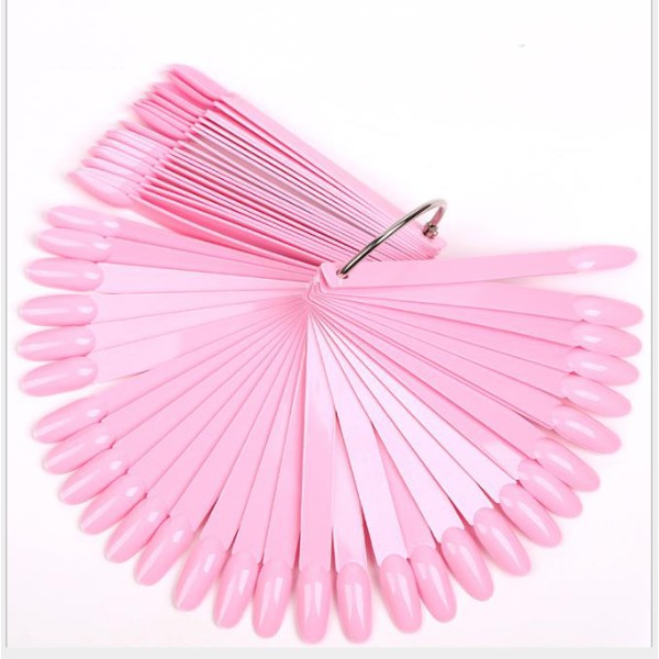 Wholesale Round Tip Color Sample Stick Clear Tip Natural Color Chart Manicure Set DIY Nail Art Practice Display