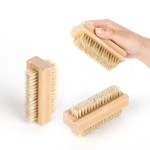 Boar Bristle Body Brush Natural Bamboo Wood Body Bath Brush