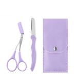 Eyebrow Trimmer Scissors with Comb Stainless Steel Eyebrow Razor Eyelash Scissors Eyebrow Trimmer Set Makeup Tools