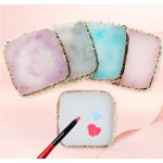 Hot Selling Natural Resin Pink Square Nail Art Palette Display Paint Tray Crystal Palette