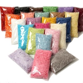 Wholesale 100g/Bag High Quality Decorative Crinkle Cut Shredded Paper Gift Box Basket Filler
