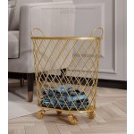 Cheap Large Round Children's Dirty Clothes Basket Wholesale Decorative Laundry Wire Material Laundry Storage Basket