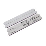 Professional Custom Double-Sided Nail File 80/100 Grit Sandpaper Plastic Straight Moon File Nail File