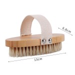 Bristle Double-Sided Fingernail Brush Wooden Nail Cleaning Dust Brush for Scrubbing Nails and Toes