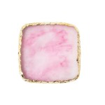 Hot Selling Natural Resin Pink Square Nail Art Palette Display Paint Tray Crystal Palette
