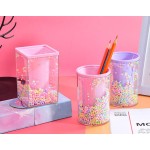 Most Popular Colorful Transparent Clear Acrylic Bubble Ball Cute Fancy Pen Holder Desk Cute Makeup Brush Plastic Tool Cup
