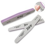 Professional Custom Printed Logo Double-Sided Disposable Rectangle Nail File 80/100/180 Grit Sandpaper Nail File