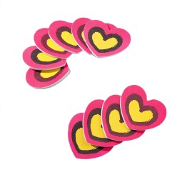 Hot Selling Mini Cute Pink Heart Shape Nail File Professional Print Logo Children's Beauty Nail File