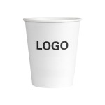 Free Design Custom Logo 9oz 12oz White Paper Coffee Cup Hot Drink Paper Cup Double Wall Insulated Heat Proof Cup
