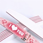 Hot Selling Mini Cute Pink Heart Shape Nail File Professional Print Logo Children's Beauty Nail File