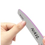 1000pcs/Box Wholesale Double-Sided 80 100 180 Nail Tools Zebra Half Moon Nail File