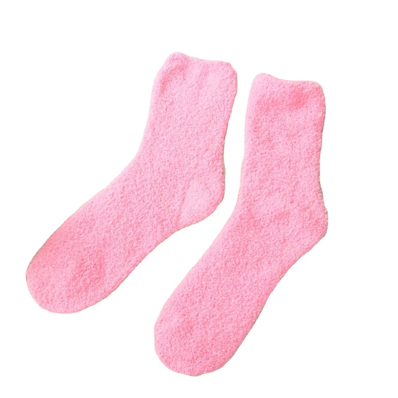Pastel Color Women's Fuzzy Socks Winter Warm Soft Comfortable Fluffy Microfiber House Sleep Slipper Socks Christmas Gift