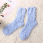 Pastel Color Women's Fuzzy Socks Winter Warm Soft Comfortable Fluffy Microfiber House Sleep Slipper Socks Christmas Gift