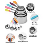 Wholesale 10 pcs Kitchen Measuring Tools High-End Luxury Stainless Steel Measuring Cup Spoon Set