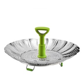 10-Inch Adjustable Stainless Steel Steamer Vegetable Basket Food Dumpling Steamer