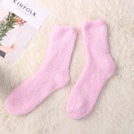 Pastel Color Women's Fuzzy Socks Winter Warm Soft Comfortable Fluffy Microfiber House Sleep Slipper Socks Christmas Gift