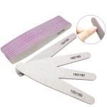 1000pcs/Box Wholesale Double-Sided 80 100 180 Nail Tools Zebra Half Moon Nail File