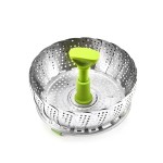 10-Inch Adjustable Stainless Steel Steamer Vegetable Basket Food Dumpling Steamer