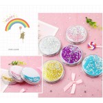 Mini Double-Sided Makeup Round Mirror Cute Girl Glitter Folding Pocket Mirror
