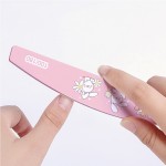 Custom Easter Egg Cartoon Pattern Half Moon Nail File 80/100/120/150/180/240/320 Grit Emery Board with Nail File