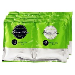 Jelly Pedi Pack Vegan Green Tea Rose Moisturizing Crystal Jelly Pedicure Spa Foot Bath Salt Soak Foot Scrub