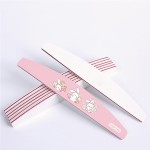 Professional Custom Spring Design Print Nail File 100 180 Half Moon Shape Beauty Flower Nail File