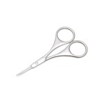 Makeup Scissors Stainless Steel Round Tip Facial Ear Nose Hair Beard Eyebrow Trimming