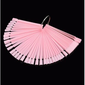 Wholesale Flat Tip Fake Nail Clear Tip Natural Color Chart Nail Art Set DIY Nail Art Practice Display