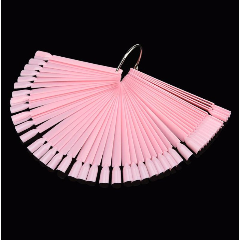 Wholesale Flat Tip Fake Nail Clear Tip Natural Color Chart Nail Art Set DIY Nail Art Practice Display