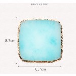 Hot Selling Natural Resin Pink Square Nail Art Palette Display Paint Tray Crystal Palette