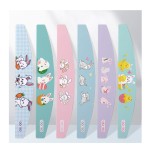 Custom Easter Egg Cartoon Pattern Half Moon Nail File 80/100/120/150/180/240/320 Grit Emery Board with Nail File