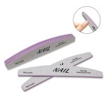1000pcs/Box Wholesale Double-Sided 80 100 180 Nail Tools Zebra Half Moon Nail File