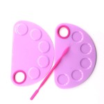 Plastic Palette DIY Painting Mixing Color Plastic Gel Polish Nail Paint Tools Nail Paint Display Nail Palette with Pusher