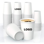 Free Design Custom Logo 9oz 12oz White Paper Coffee Cup Hot Drink Paper Cup Double Wall Insulated Heat Proof Cup