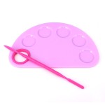 Plastic Palette DIY Painting Mixing Color Plastic Gel Polish Nail Paint Tools Nail Paint Display Nail Palette with Pusher