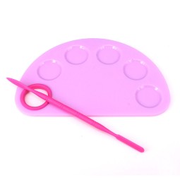 Plastic Palette DIY Painting Mixing Color Plastic Gel Polish Nail Paint Tools Nail Paint Display Nail Palette with Pusher
