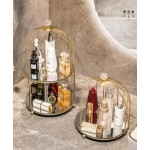 Wholesale 2-Layer Cosmetic Storage Box Iron Frame Storage Box Birdcage Storage Box Living Room Cosmetics