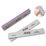 Professional Custom Printed Logo Double-Sided Disposable Rectangle Nail File 80/100/180 Grit Sandpaper Nail File