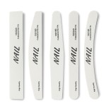 Professional Custom Double-Sided Nail File 80/100 Grit Sandpaper Plastic Straight Moon File Nail File