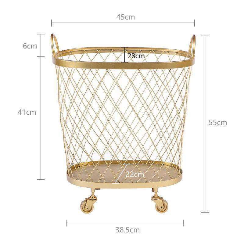 Cheap Large Round Children's Dirty Clothes Basket Wholesale Decorative Laundry Wire Material Laundry Storage Basket