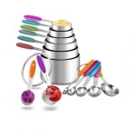 Wholesale 10 pcs Kitchen Measuring Tools High-End Luxury Stainless Steel Measuring Cup Spoon Set