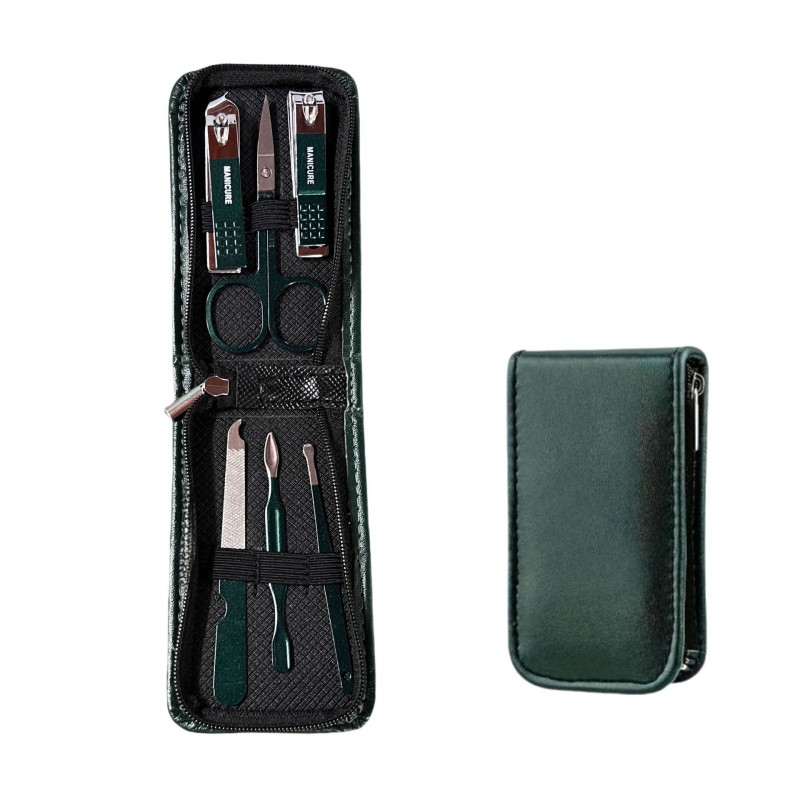 Hot Selling 6-Piece Nail Art Set Stainless Steel Nail Clipper Set Nail Care Tool Kit 6-Piece PU Zipper Bag