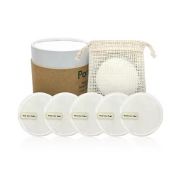 Reusable Makeup Remover Pads Eco-Friendly Cotton & Bamboo Toner Includes Washable Laundry & Storage Bag