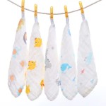6-Pack Baby Muslin Unisex Comfortable Soft for Newborn Children Girls & Boys