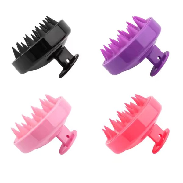 Wholesale Anti-Slip ABS Handle Silicone Shampoo Hair Brush Fashion Wet & Dry Scalp Massage Plastic Shower Hair Brush Head